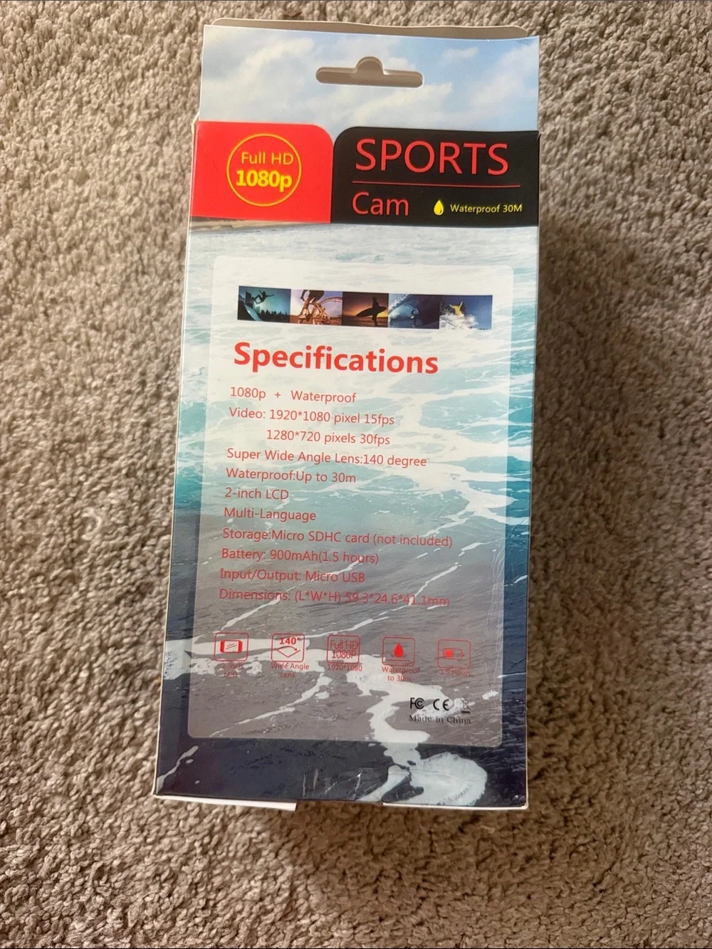 Sports cam black action